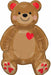 20-Inch Sitting Teddy Bear Foil Balloon