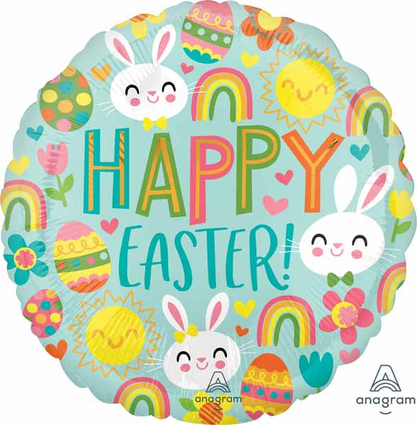 Happy Easter Icons 18" Foil Balloon