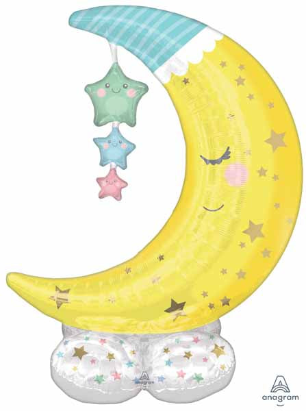 Moon & Stars AirLoonz Foil Balloon, 55 Inch