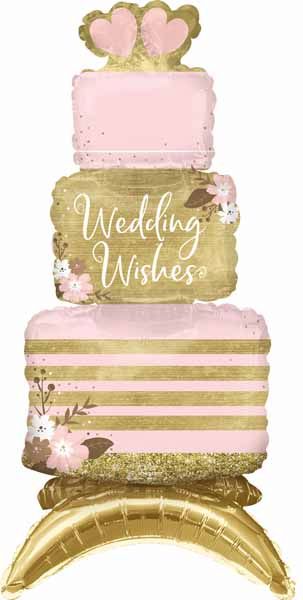 25" Wedding Cake Air Fill Foil Balloon