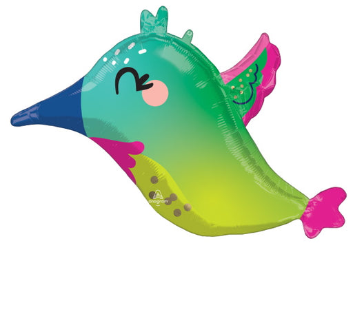 Colorful Hummingbird Junior Shape Foil Balloon