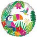 Tropical Paradise 18-Inch Round Foil Balloon