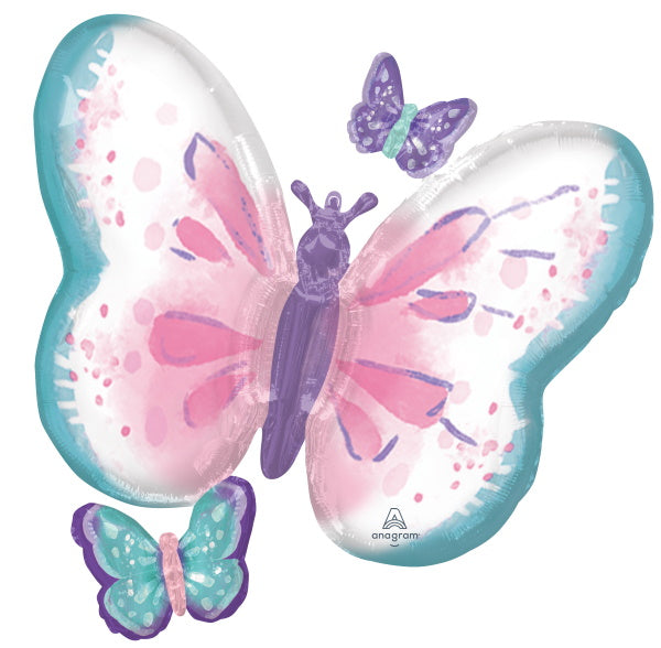 Flutters Butterfly 29" Shaped Foil Balloon