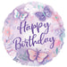 Flutters Birthday 18" Round Foil Balloon