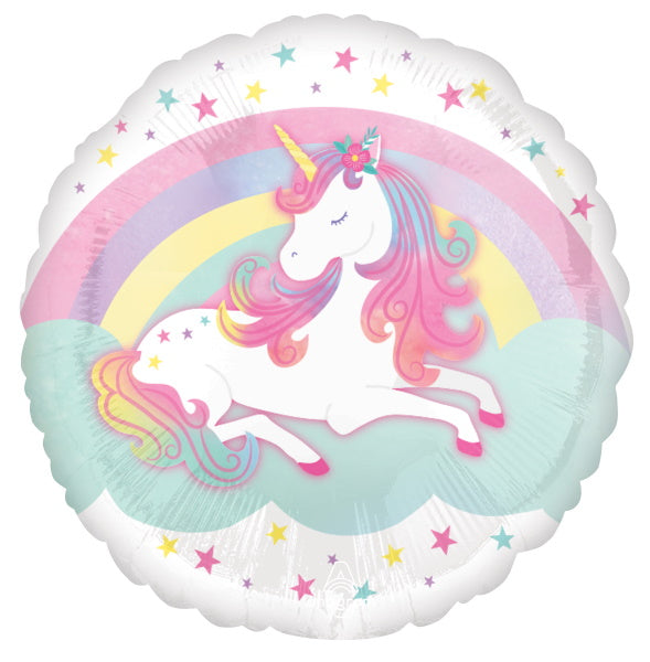 Enchanted Unicorn 18-Inch Round Foil Balloon