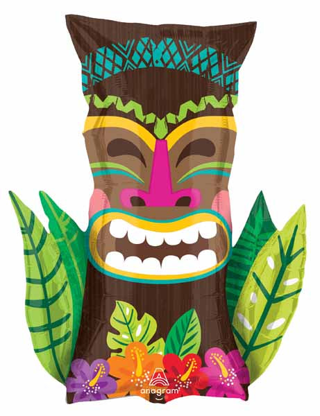 Vintage Tiki Shaped Foil Balloon