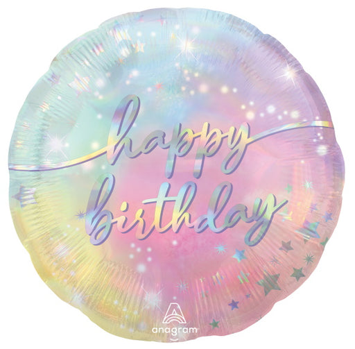 Luminous Birthday 18-Inch Round Foil Balloon