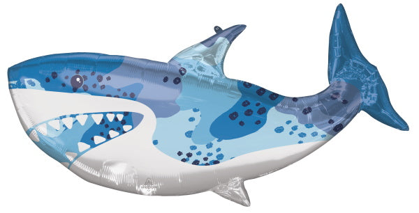 Shark Shaped Foil Balloon, 38 Inch