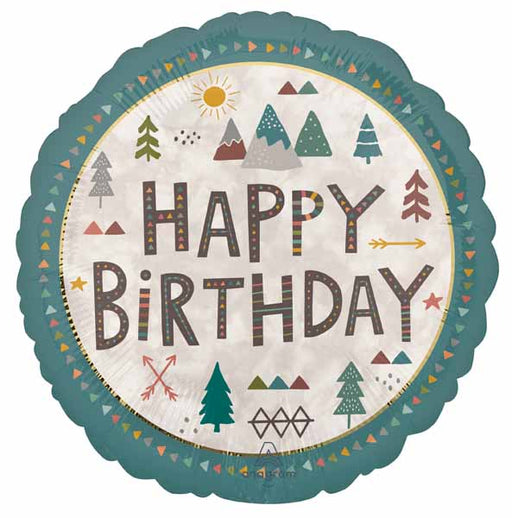 Wilderness Birthday 28-Inch Jumbo Round Foil Balloon