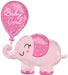 Baby Girl Elephant 31-Inch Foil Balloon