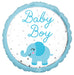Baby Boy Elephant 18-Inch Round Foil Balloon