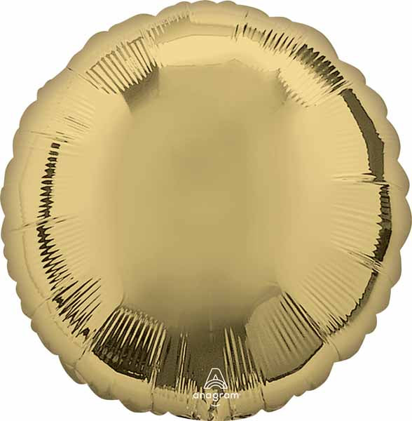 18-Inch White Gold Round Foil Balloon