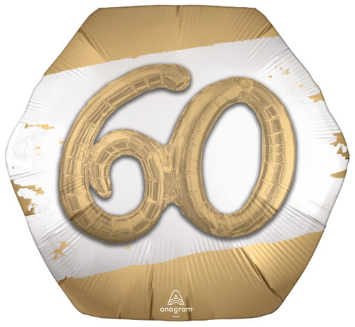 Golden Age 60th Birthday Multi-Balloon Foil Decoration
