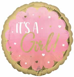 Pink It's a Girl Jumbo Foil Balloon, 28 Inch