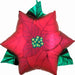 26-Inch Poinsettia Shaped Foil Balloon