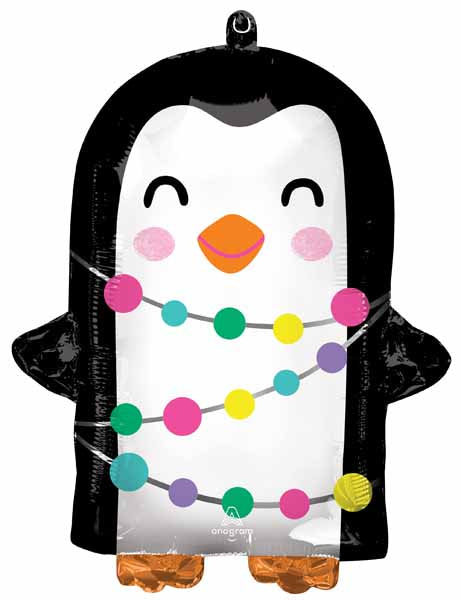 Holiday Penguin 18-Inch Junior Shape Foil Balloon