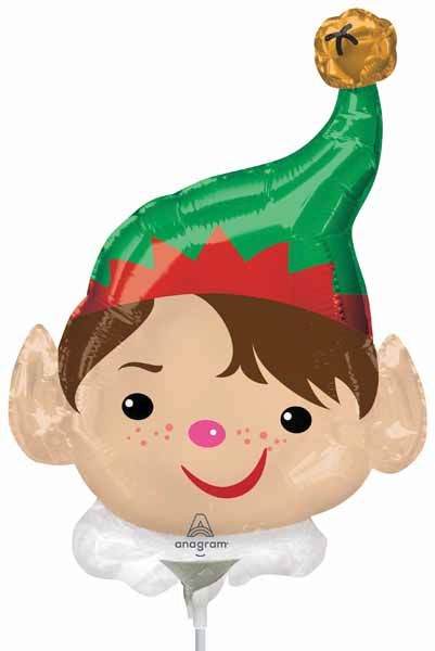 Adorable Elf Head Mini Shape Foil Balloon