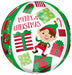 Santa & Elf Christmas 16-Inch Orbz Foil Balloon