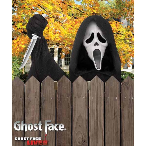 Ghost Face Halloween Fence Decoration