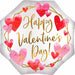 22 Inch Satin Watercolor Happy Valentine's Day Foil Balloon