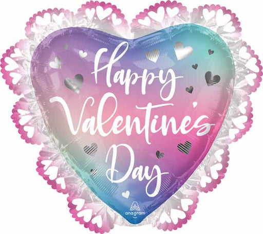 Happy Valentine's Day Filtered Ombre Foil Balloon, 23 Inch