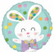Spotted Easter Bunny Jumbo Round Foil Balloon