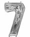 Silver Number 7 BalloonFormz Mosaic Frame, 51 Inch