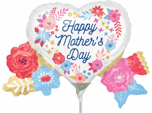 Happy Mother's Day Artful Florals Mini Shape Foil Balloon