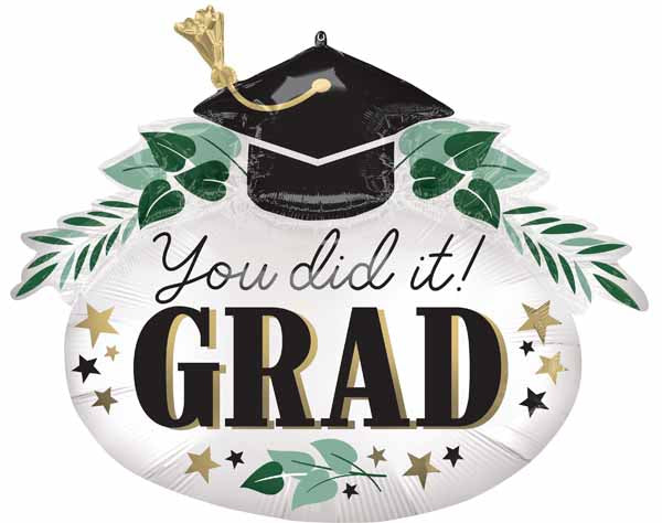 You Did It Ivy Grad 34-Inch Shaped Foil Balloon