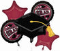 True to Your School Berry Graduation Foil Balloon Bouquet