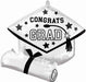 True to School White 25" Graduation Foil Balloon