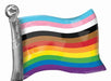 LGBTQ Rainbow Flag Shaped Foil Balloon, 27 Inch