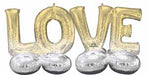 AirLoonz Gold LOVE Foil Balloon Phrase Kit