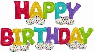 Anagram AirLoonz Happy Birthday Foil Balloon Kit