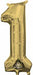 16 Inch White Gold Number 1 Balloon