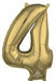 26-Inch White Gold Number 4 Balloon