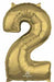 26-Inch White Gold Number 2 Balloon