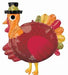 31-Inch Pilgrim Turkey SuperShape Foil Balloon