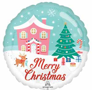 Christmas Wonderland 18 Inch Round Foil Balloon