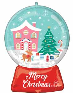 Wonderland Snow Globe 27-Inch Foil Balloon