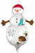 Woodland Snowman Mini Shape Foil Balloon