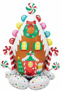 51-Inch Gingerbread House AirLoonz Foil Balloon