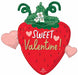 Valentine Strawberry 27-Inch Shaped Foil Balloon