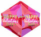 Happy Valentine's Day Blocking Brights 21" Anglez Foil Balloon