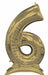 White Gold Number 6 Stand-Up Foil Balloon