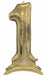 White Gold Number 1 Stand-Up Foil Balloon