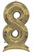 White Gold Number 8 Stand-Up Foil Balloon, 50-Inch Series
