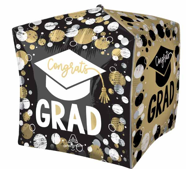 Grad Circles & Dots 15" Cubez Foil Balloon