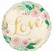 Natural Wedding Love 18" Round Foil Balloon