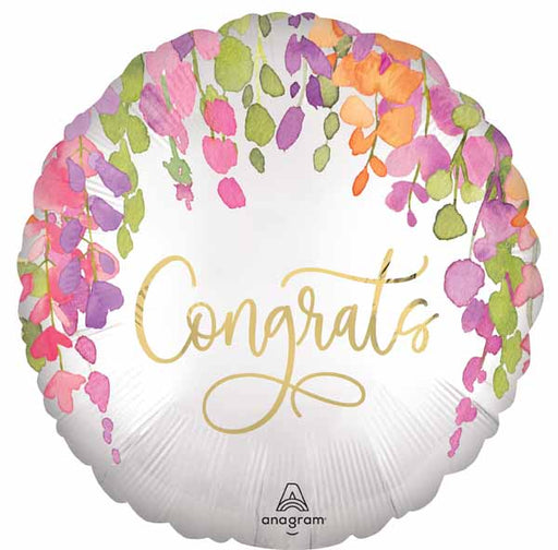Romantic Congrats 18" Round Foil Balloon